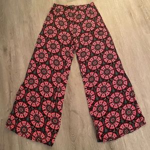 Women Boho Flair Floral Pants